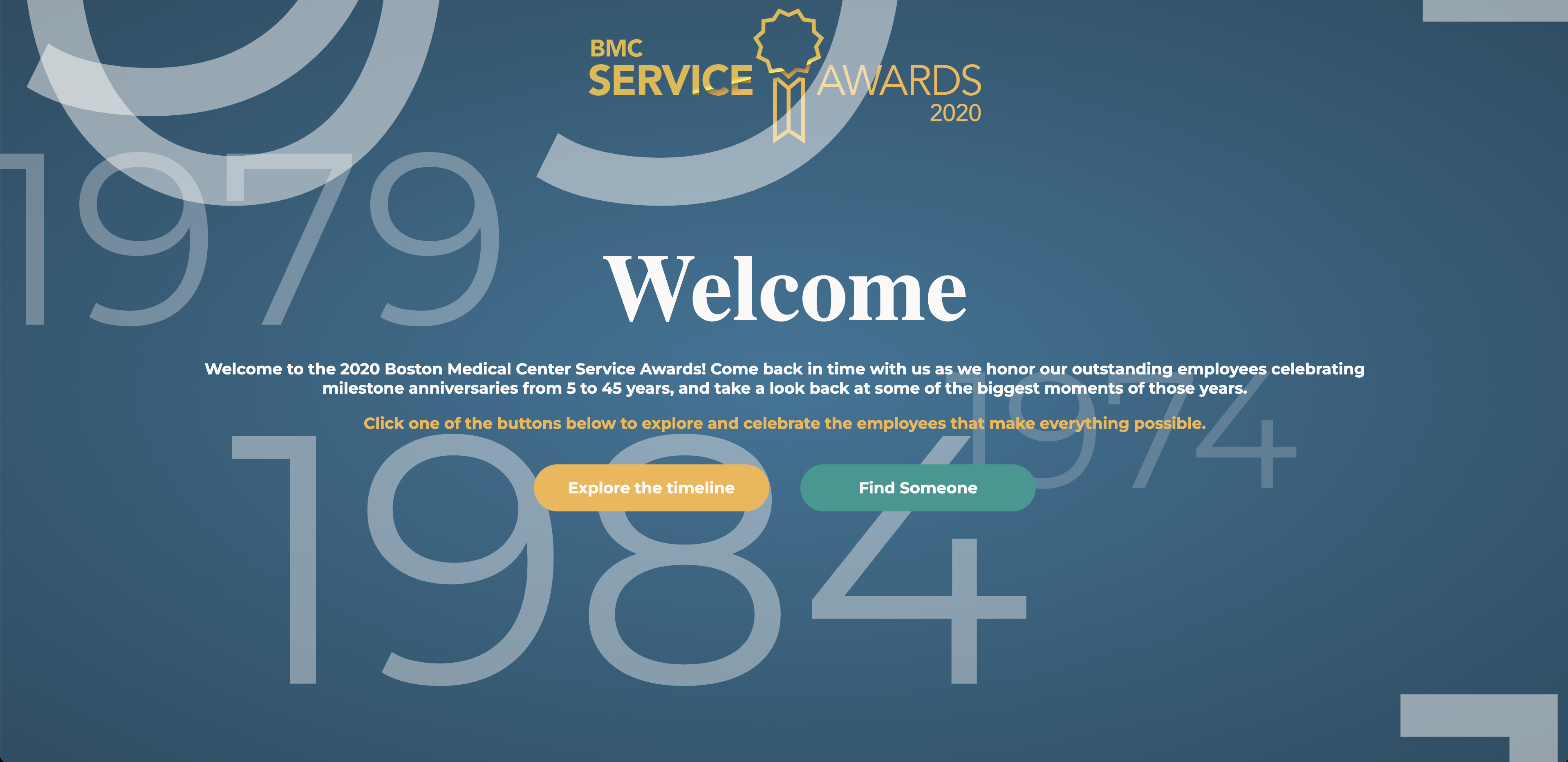 Employee Recognition Portal Entry Page